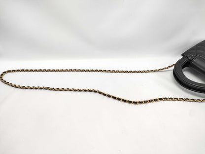 CHANEL Matelasse 2-Way Handbag with Gold Hardware, Chain Shoulder Bag, W19cm, AS4416, Serial Number Plate, Black