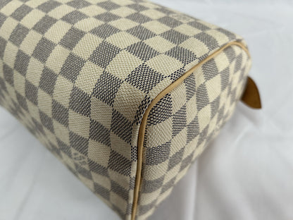 LOUIS VUITTON Damier Azur Speedy 25 Handbag