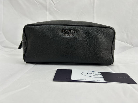 PRADA Leather Pouch Second Bag Pouch