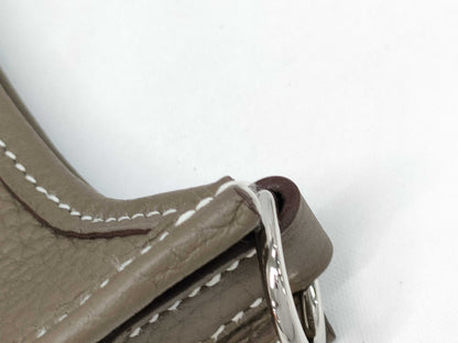 HERMES Evelyn TPM Amazon Etoupe Taurillon Clemence Shoulder Bag with K Stamp