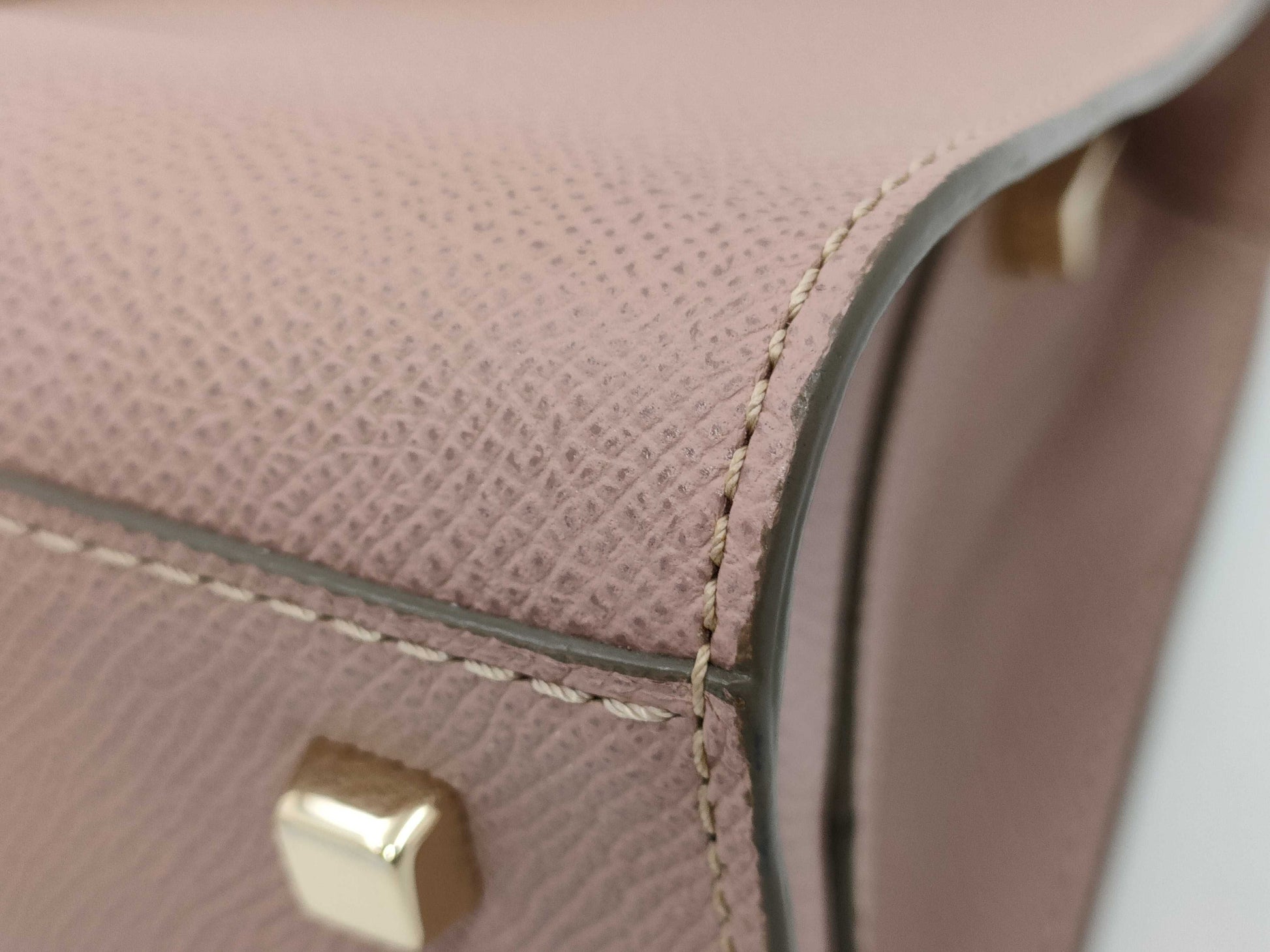 Valextra Mini Iside Handbag in Powder Pink Soft Calfskin