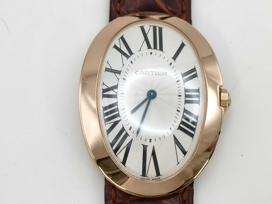 Cartier Baignoire LM 3033 88580PX Manual Winding K18 Women's Watch