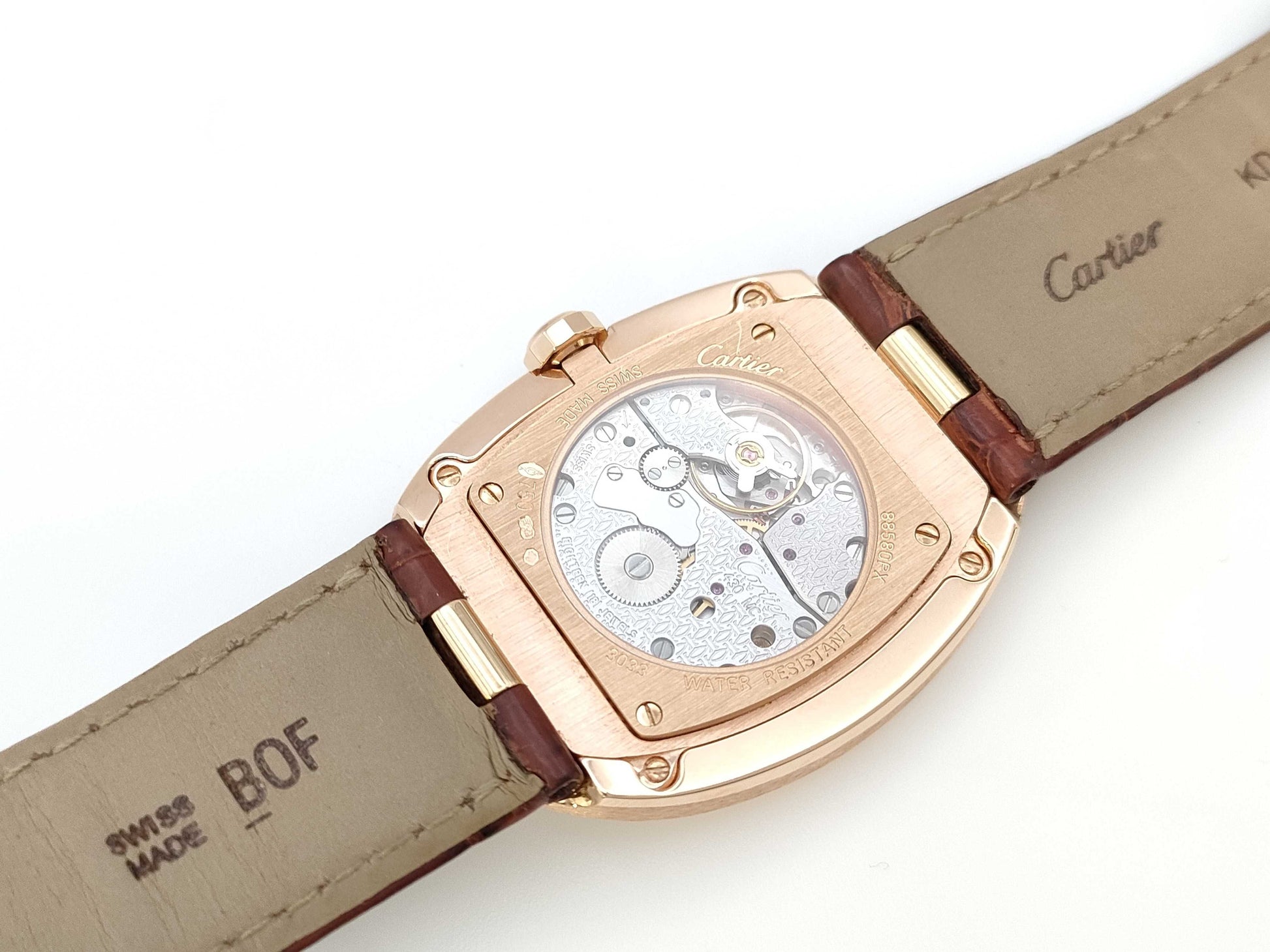 Cartier Baignoire LM 3033 88580PX Manual Winding K18 Women's Watch