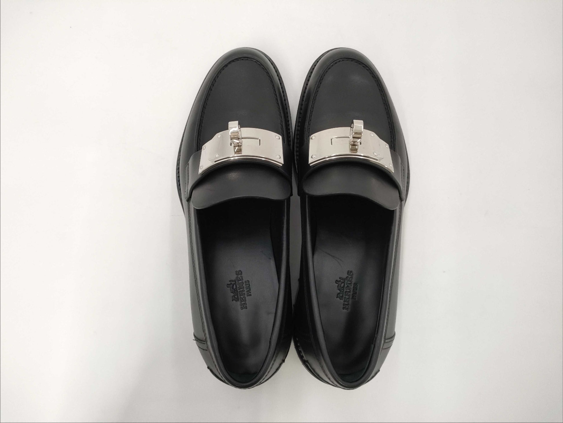 HERMES HERMES Shoes Moccasin Hot H232075Z Kelly Hardware/Silver Hardware Size 38.5 Loafers