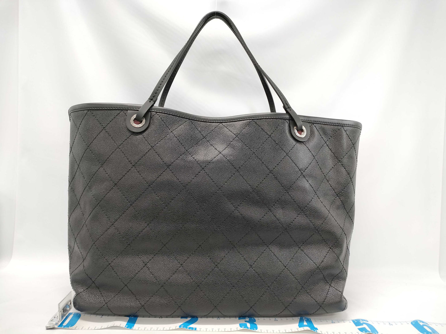 CHANEL CHANEL Tote Bag On the Road/Wild Stitch Black Caviar Skin Large Tote Bag
