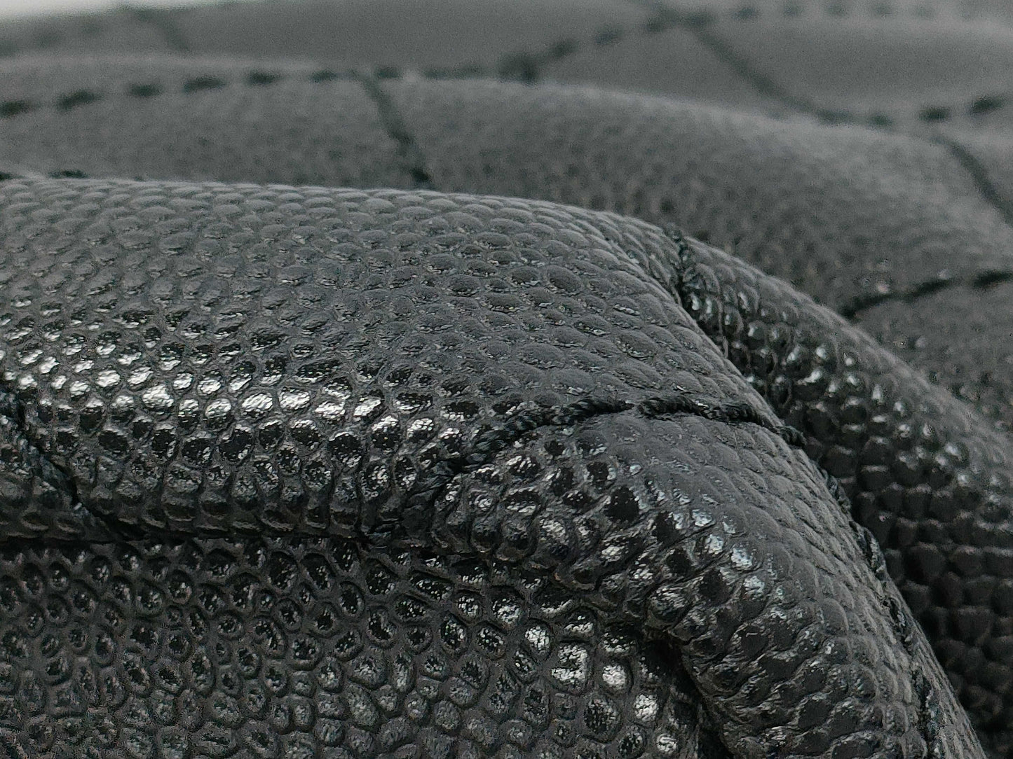 CHANEL CHANEL Tote Bag On the Road/Wild Stitch Black Caviar Skin Large Tote Bag