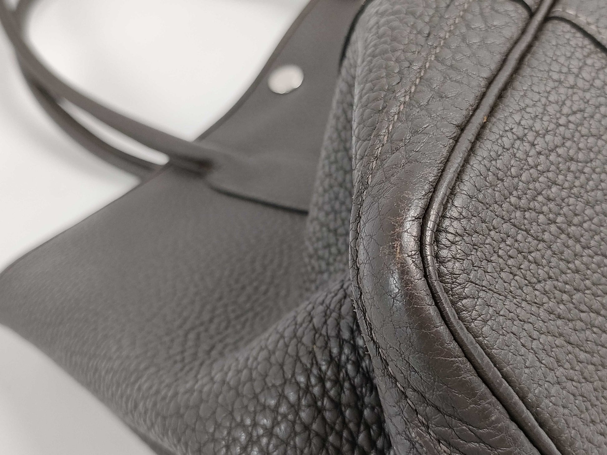 HERMES Garden Party PM Tote Bag with Ebene Negonda T Stamp