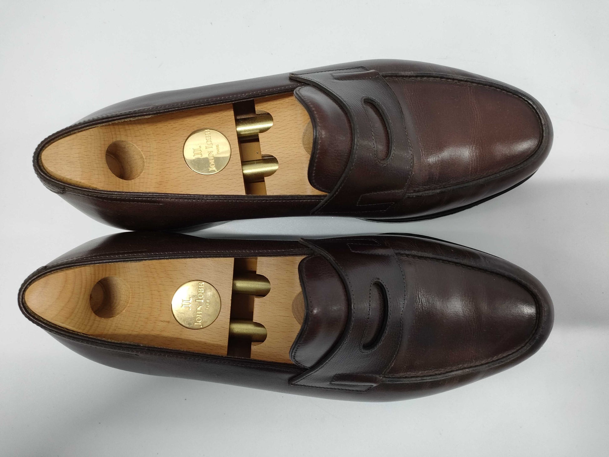 JOHNLOBB LOPEZ Loafers Leather Brown #6E 4395 Loafers
