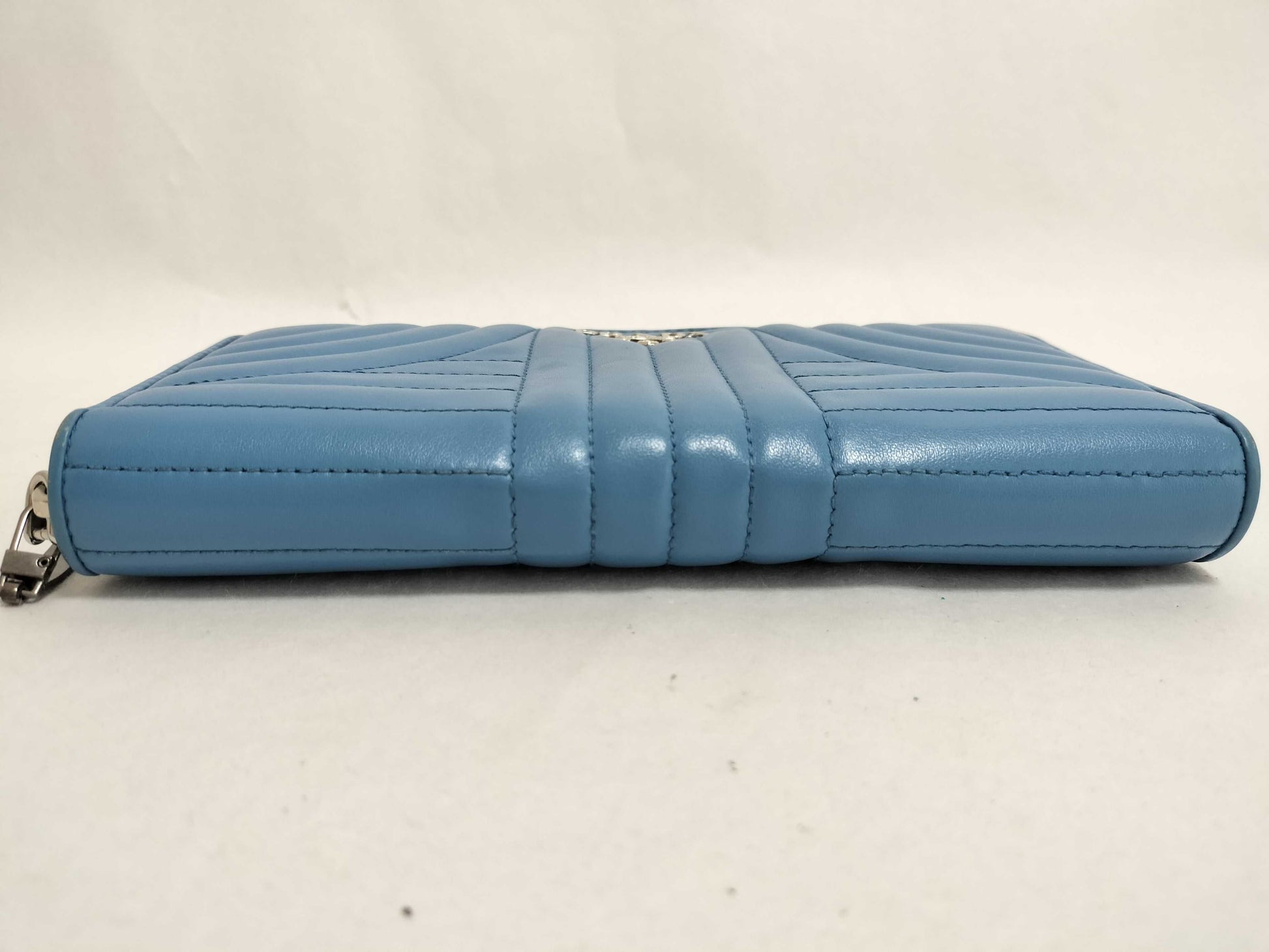 PRADA PRADA Long Wallet Leather Blue Wallet