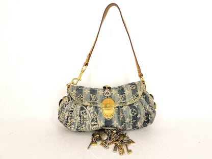 LOUIS VUITTON Monogram Denim LOUIS VUITTON JUDY BLAME Collaboration Monogram Denim Mini Pretty Raye Customized Shoulder Bag M95322 SR1026