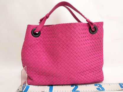 BOTTEGA VENETA Intrecciato Pink Shoulder Bag with Mirror