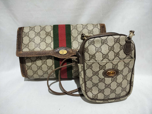 GUCCI Gucci Sherry Line GG Bag 2-Piece Clutch Bag