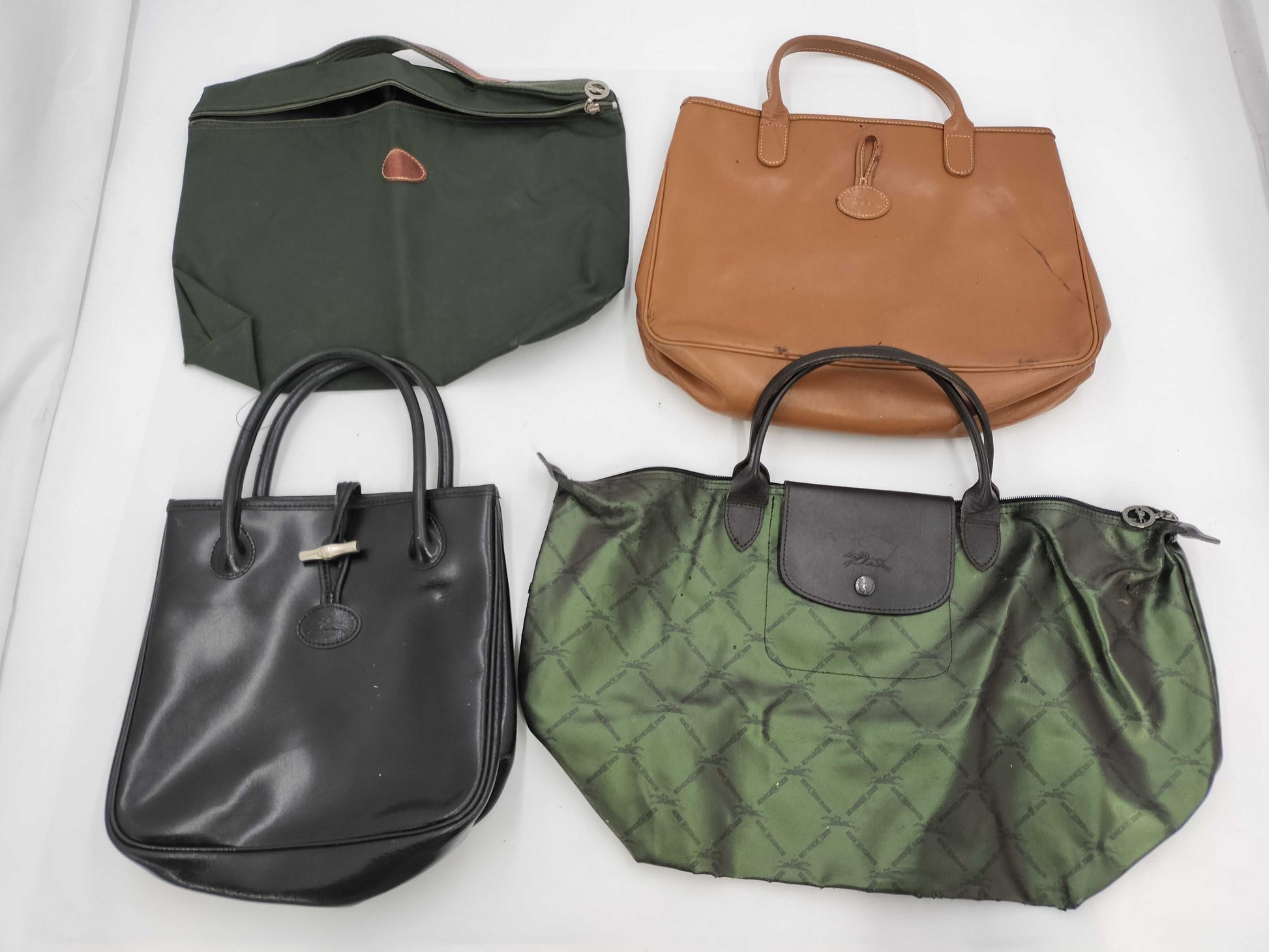 LONG CHAMP Longchamp Pliage Leather 4-Piece Bag