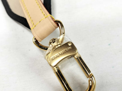 LOUIS VUITTON Signature Strap, Beige/Black/Pink, Signature Canvas with Gold Hardware