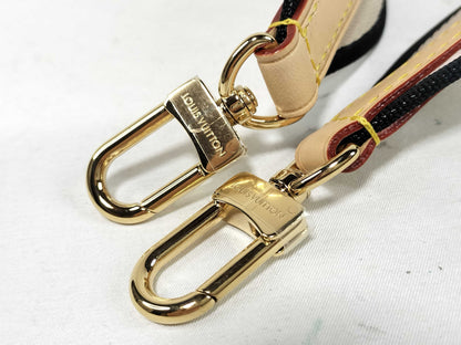 LOUIS VUITTON Signature Strap, Beige/Black/Pink, Signature Canvas with Gold Hardware