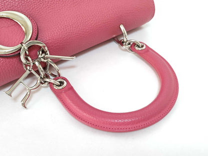Dior Be Dior Bag/Pink x Orange/Calfskin/Silver Hardware Handbag
