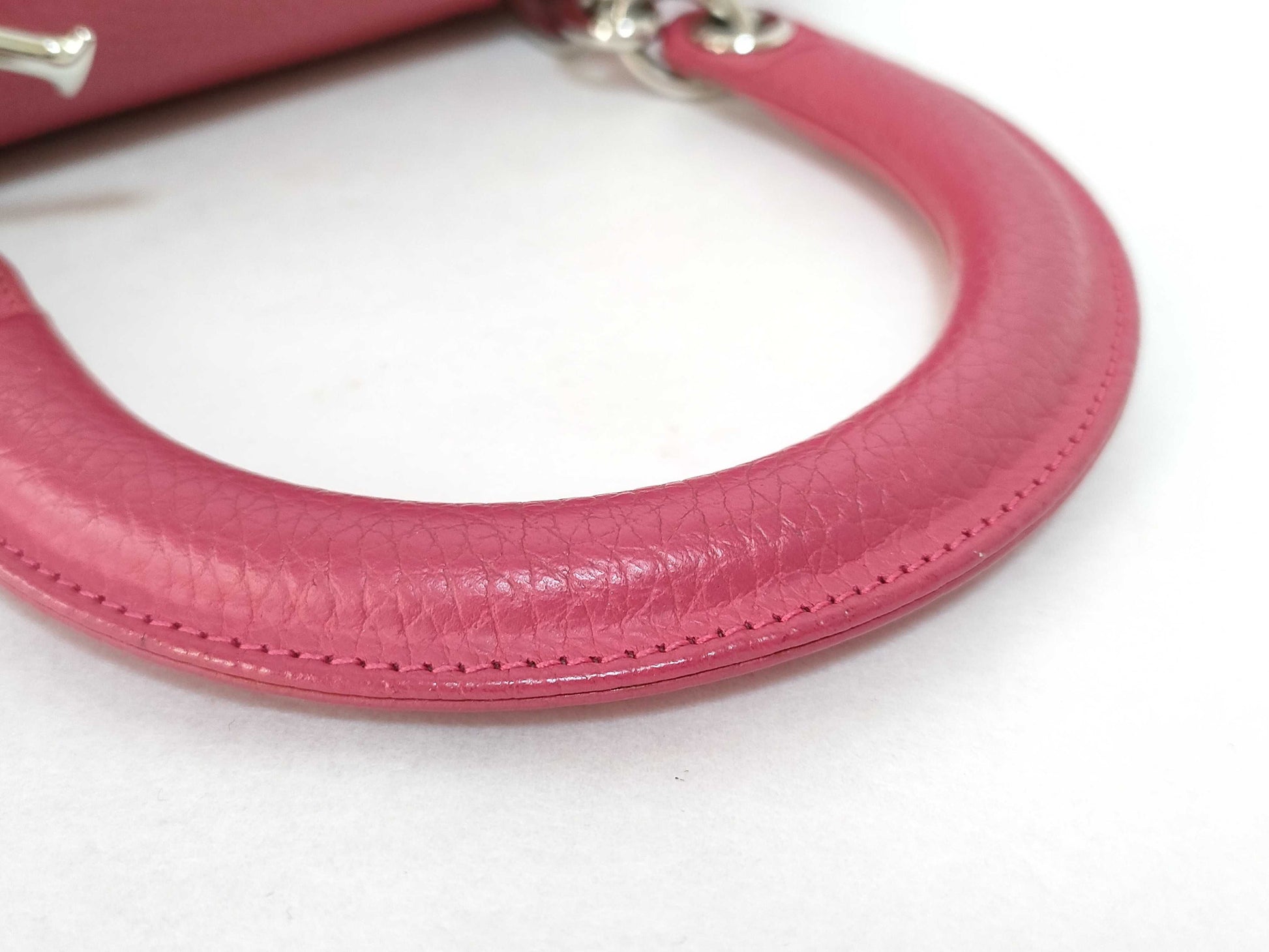 Dior Be Dior Bag/Pink x Orange/Calfskin/Silver Hardware Handbag