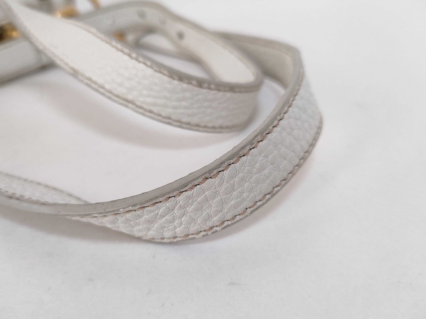 PRADA Prada Front Logo Crossbody Shoulder Bag in Beige Canvas with Gold Hardware