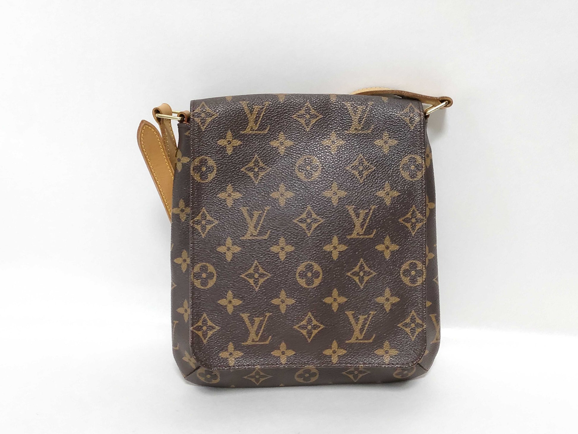 LOUIS VUITTON Monogram Musette Salsa Long Strap Shoulder Bag in Brown Monogram Canvas with Gold Hardware
