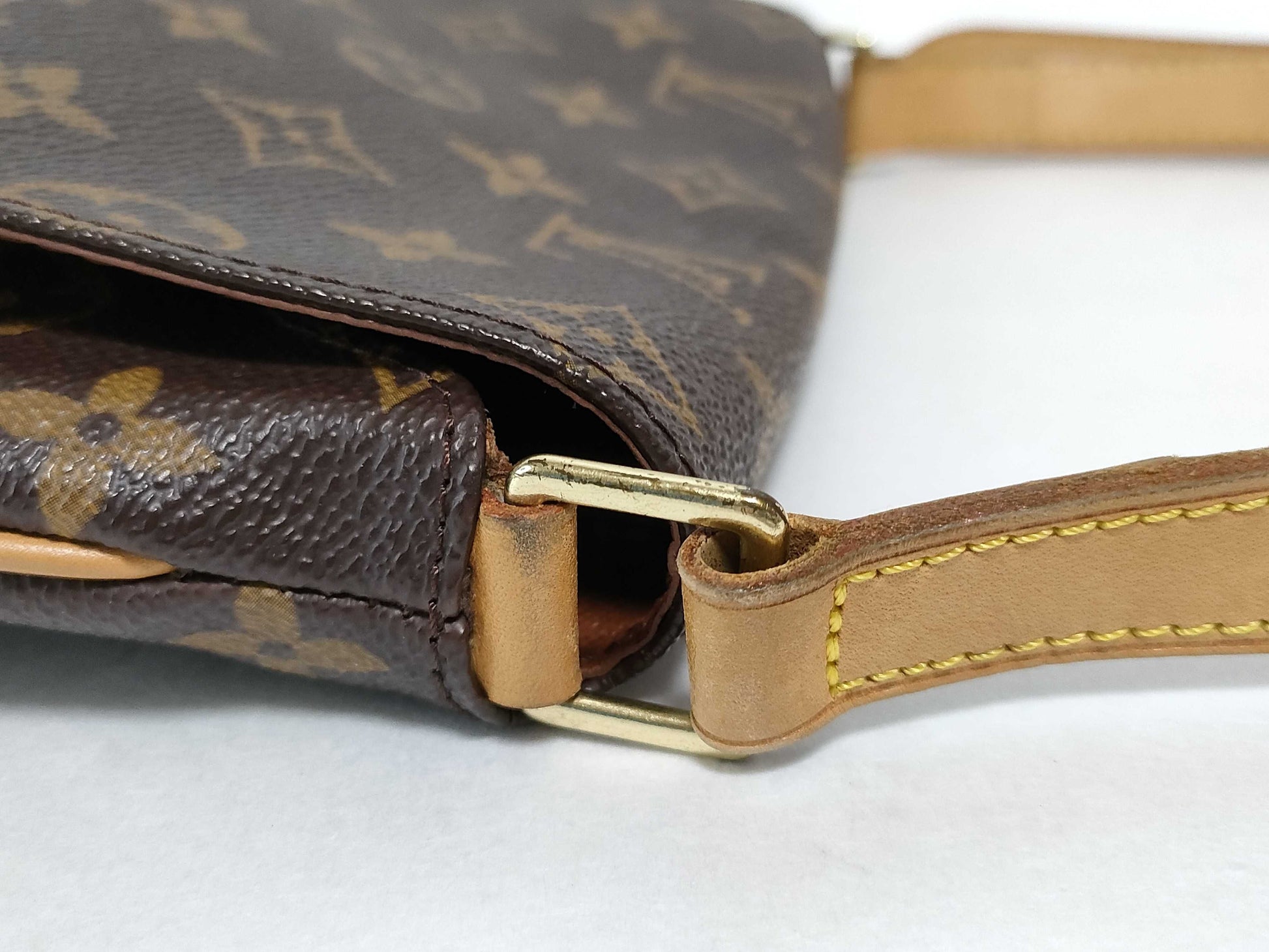 LOUIS VUITTON Monogram Musette Salsa Long Strap Shoulder Bag in Brown Monogram Canvas with Gold Hardware