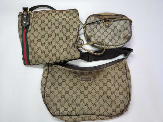GUCCI GG Canvas GUCCI 3-Piece Gucci Bag Set Shoulder Bag
