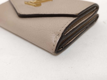 LOUIS VUITTON Louis Vuitton Louis Vuitton Portefeuille Lock Mini Beige Wallet