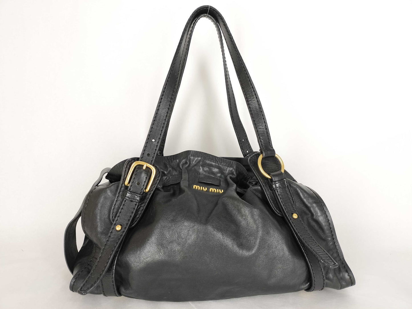 Miu Miu Ribbon Leather Handbag