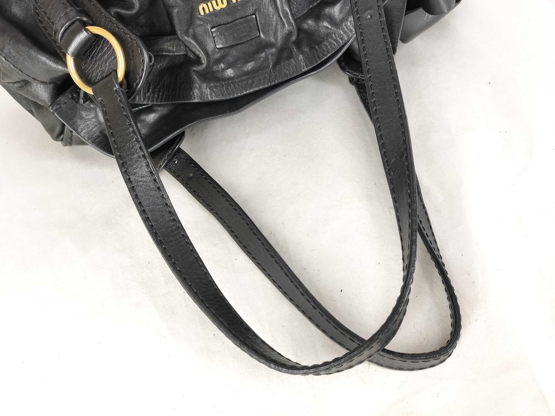 Miu Miu Ribbon Leather Handbag