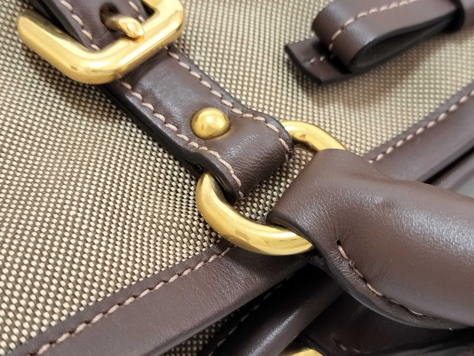 PRADA Prada Logo Jacquard 2-Way Tote Bag BN1841