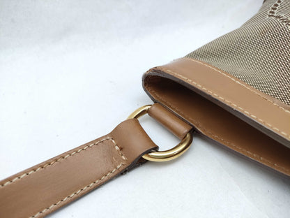 PRADA Prada Logo Jacquard Shoulder Bag Brown