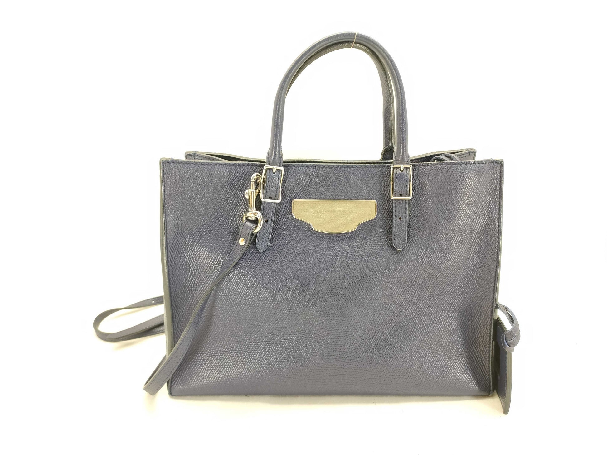 BALENCIAGA Paper 2-Way Bag Navy Handbag