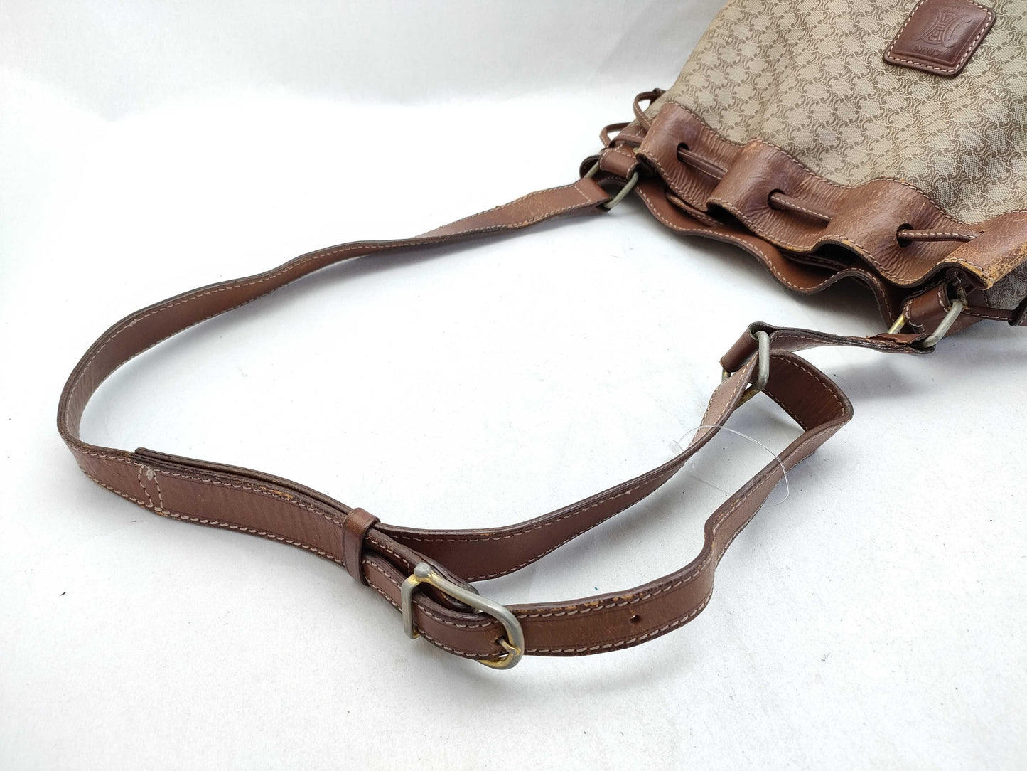 CELINE Macadam Drawstring Shoulder Bag