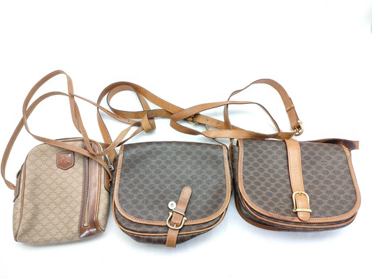 CELINE Macadam Shoulder Bag 3-Piece Set