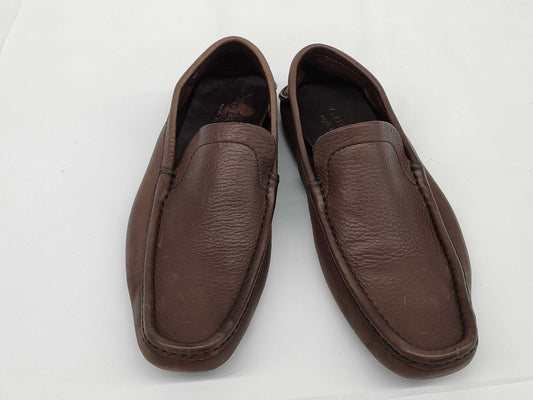 Gucci Leather Driving Loafers, Dark Brown, Size 7