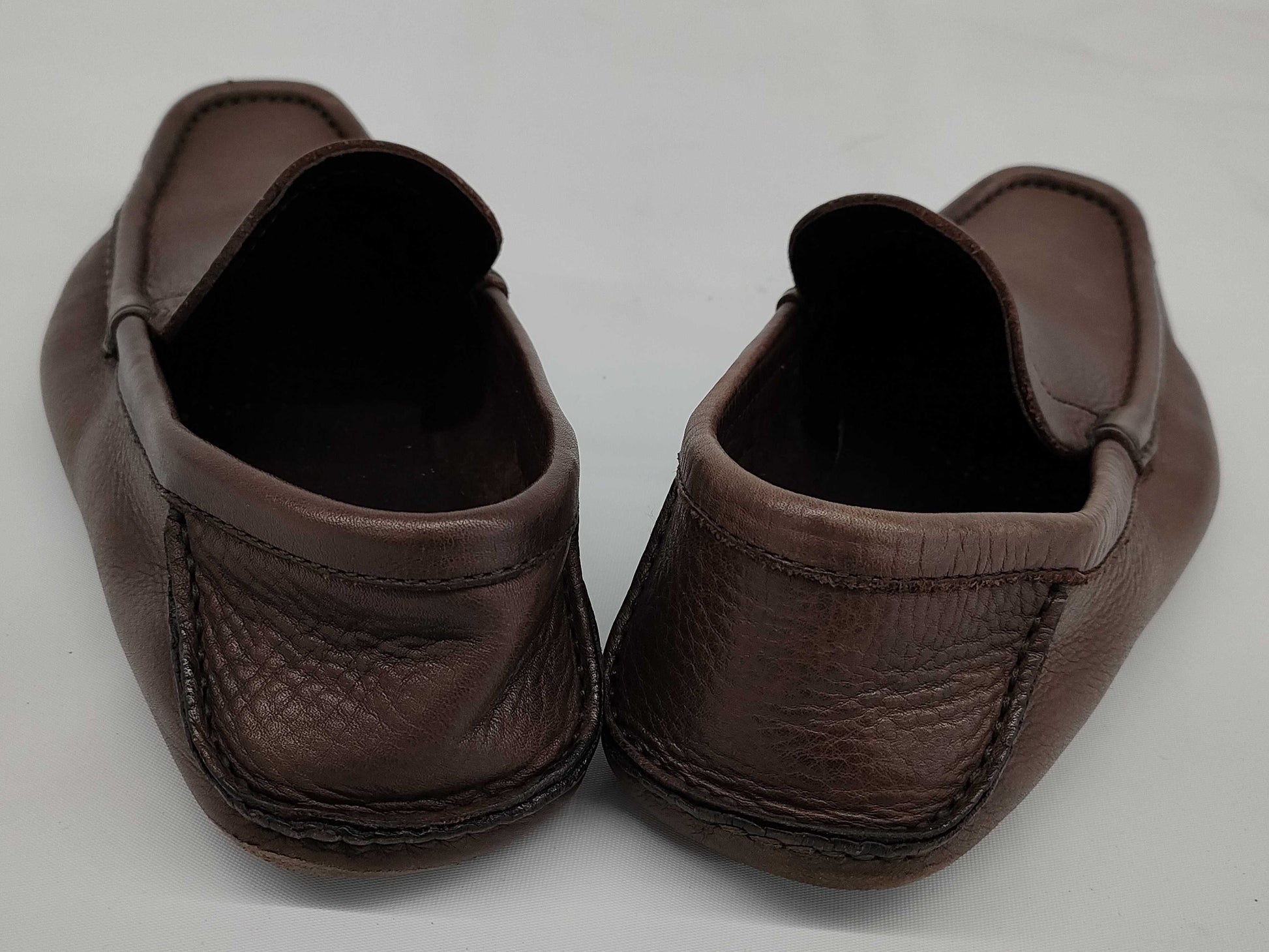 Gucci Leather Driving Loafers, Dark Brown, Size 7