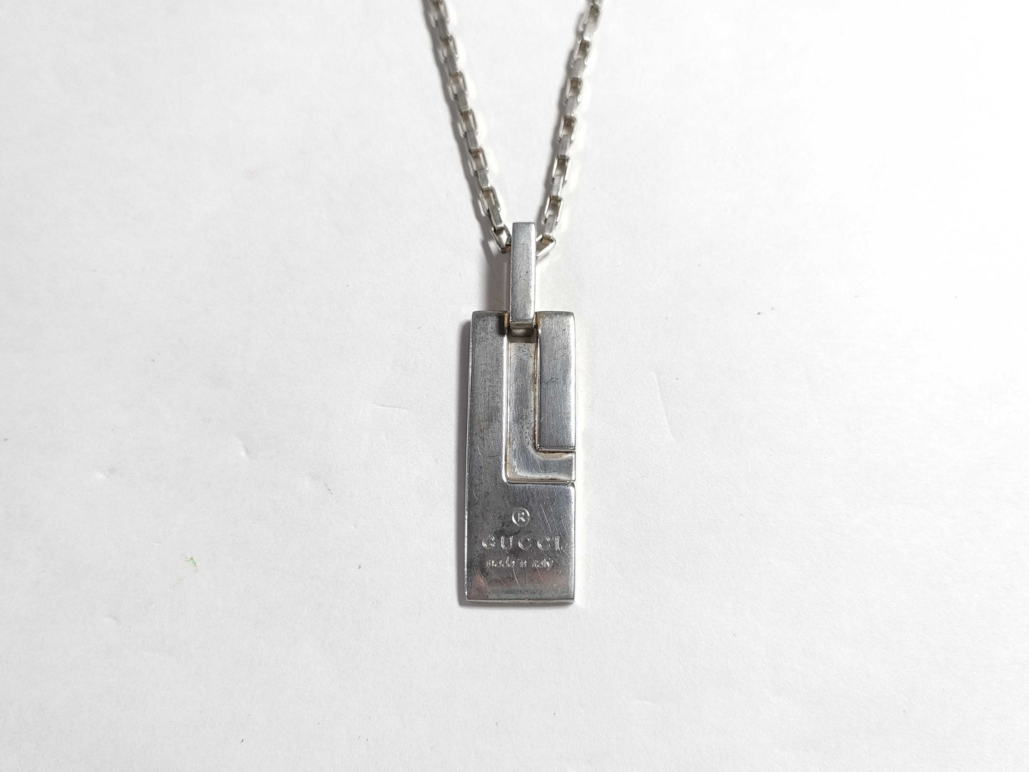 GUCCI SV925 Logo Necklace