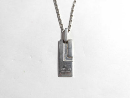 GUCCI SV925 Logo Necklace