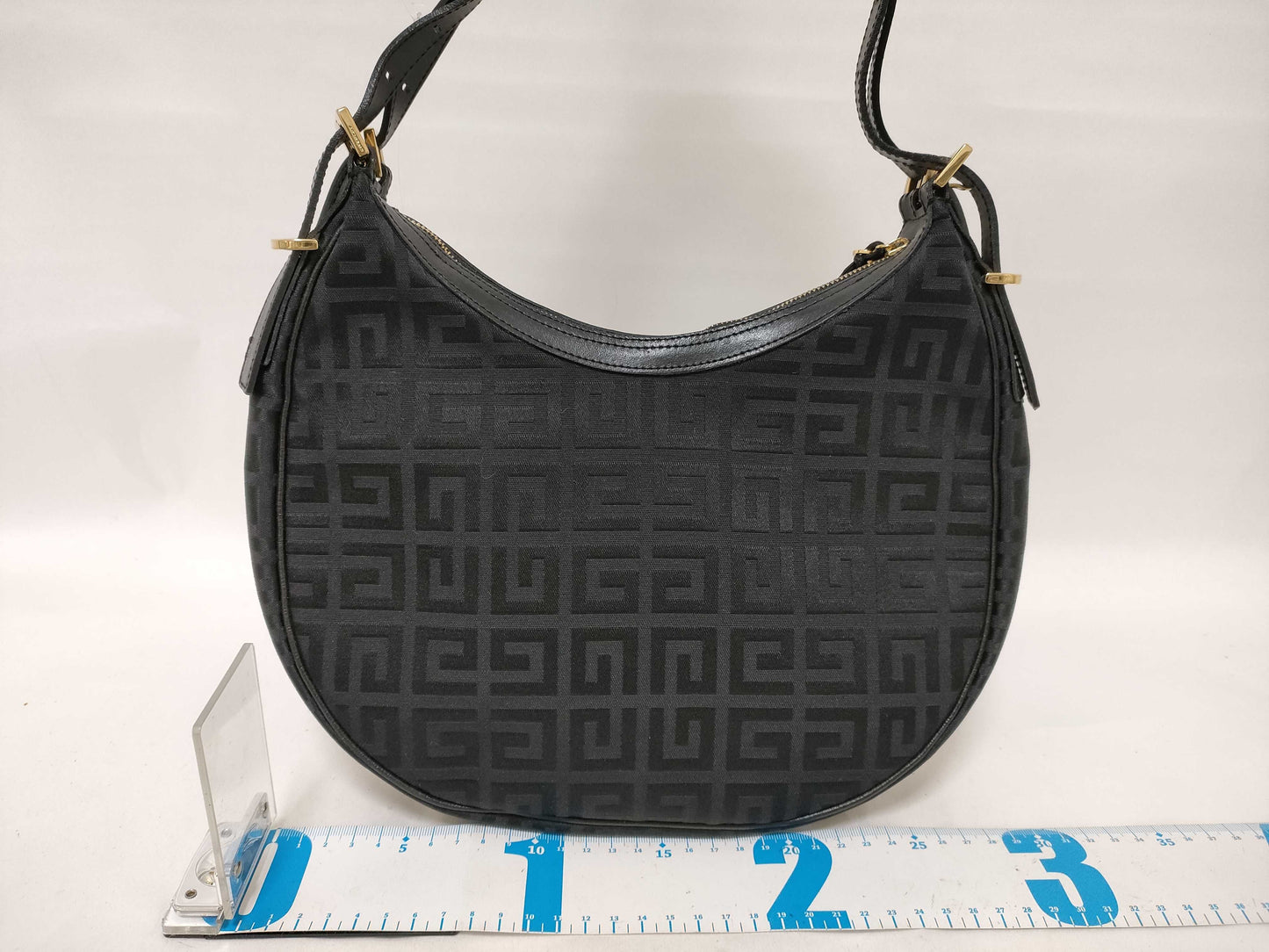 GIVENCHY Givenchy 4G logo all-over print shoulder bag hobo tassel black shoulder bag
