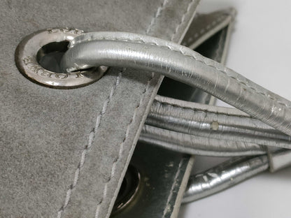 LOEWE LOEWE Suede Tote Bag Gray Silver Tote Bag