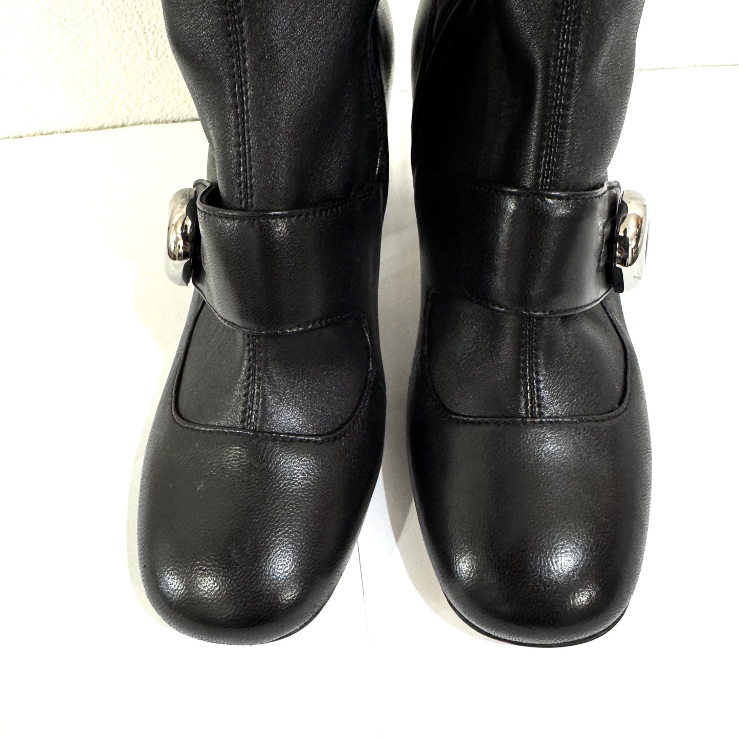 PRADA Leather Long Boots Size 36 with Prada Hardware and Belt Design Other Shoes