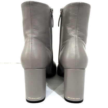BALENCIAGA Leather Gray Back Logo Size 36 Other Shoes