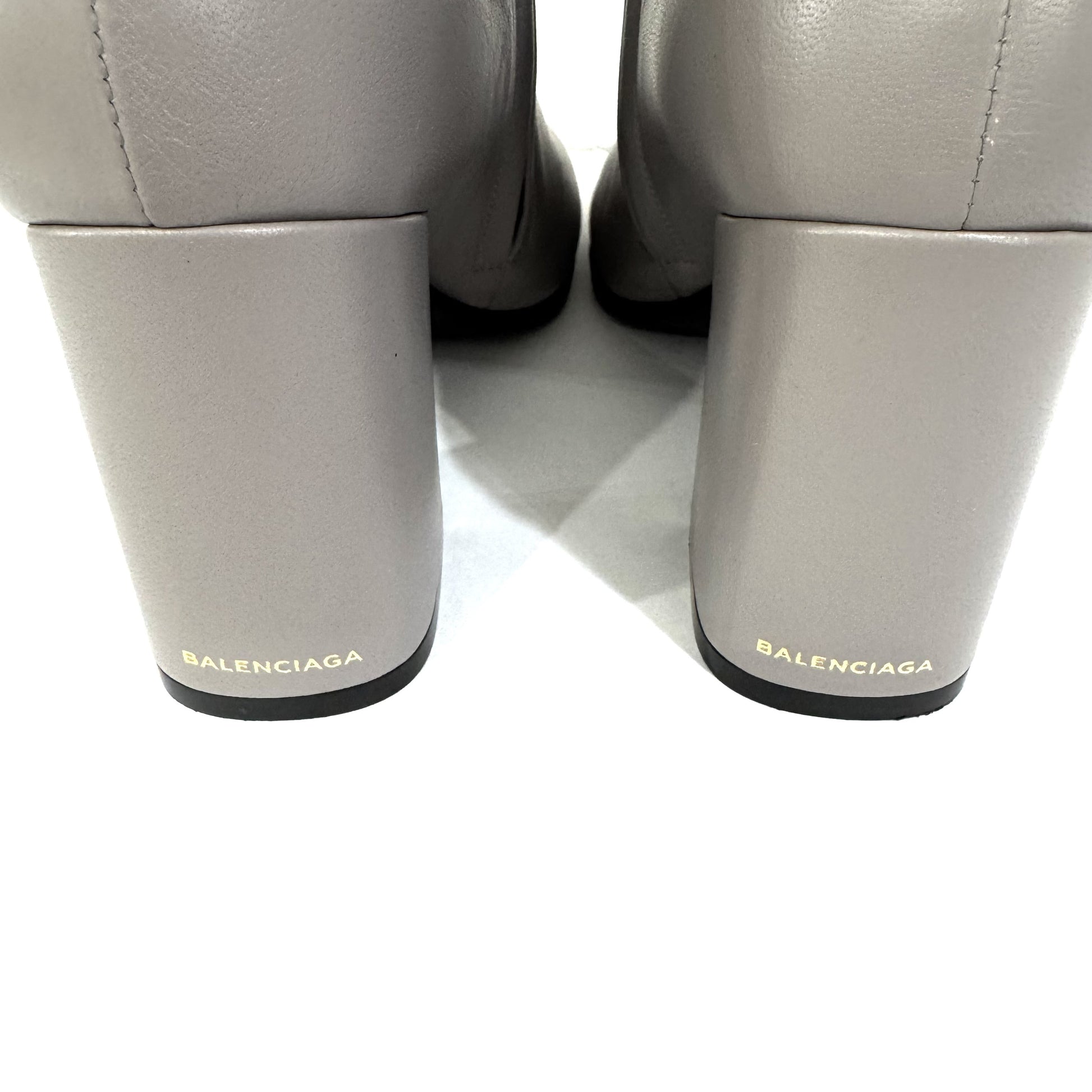 BALENCIAGA Leather Gray Back Logo Size 36 Other Shoes