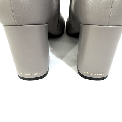 BALENCIAGA Leather Gray Back Logo Size 36 Other Shoes