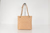 CHANEL Caviar Skin Deca Coco Caviar Chain Tote, Beige, No. 8 Tote Bag