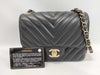 CHANEL Lambskin Chevron Single Flap V-Stitch Chain Shoulder Bag Black 29 Series Shoulder Bag