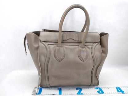 CELINE Luggage Micro Greige Handbag