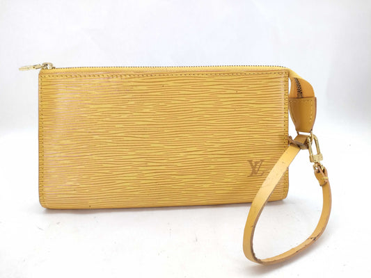 LOUIS VUITTON Epi Leather Pochette Accessoires Yellow Pouch