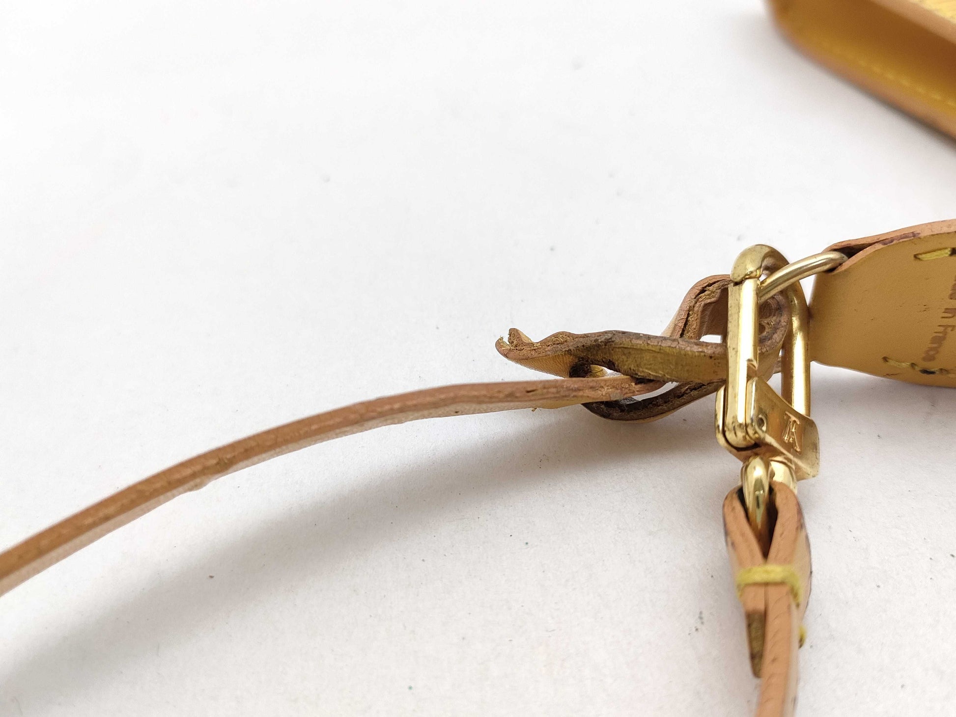 LOUIS VUITTON Epi Leather Pochette Accessoires Yellow Pouch