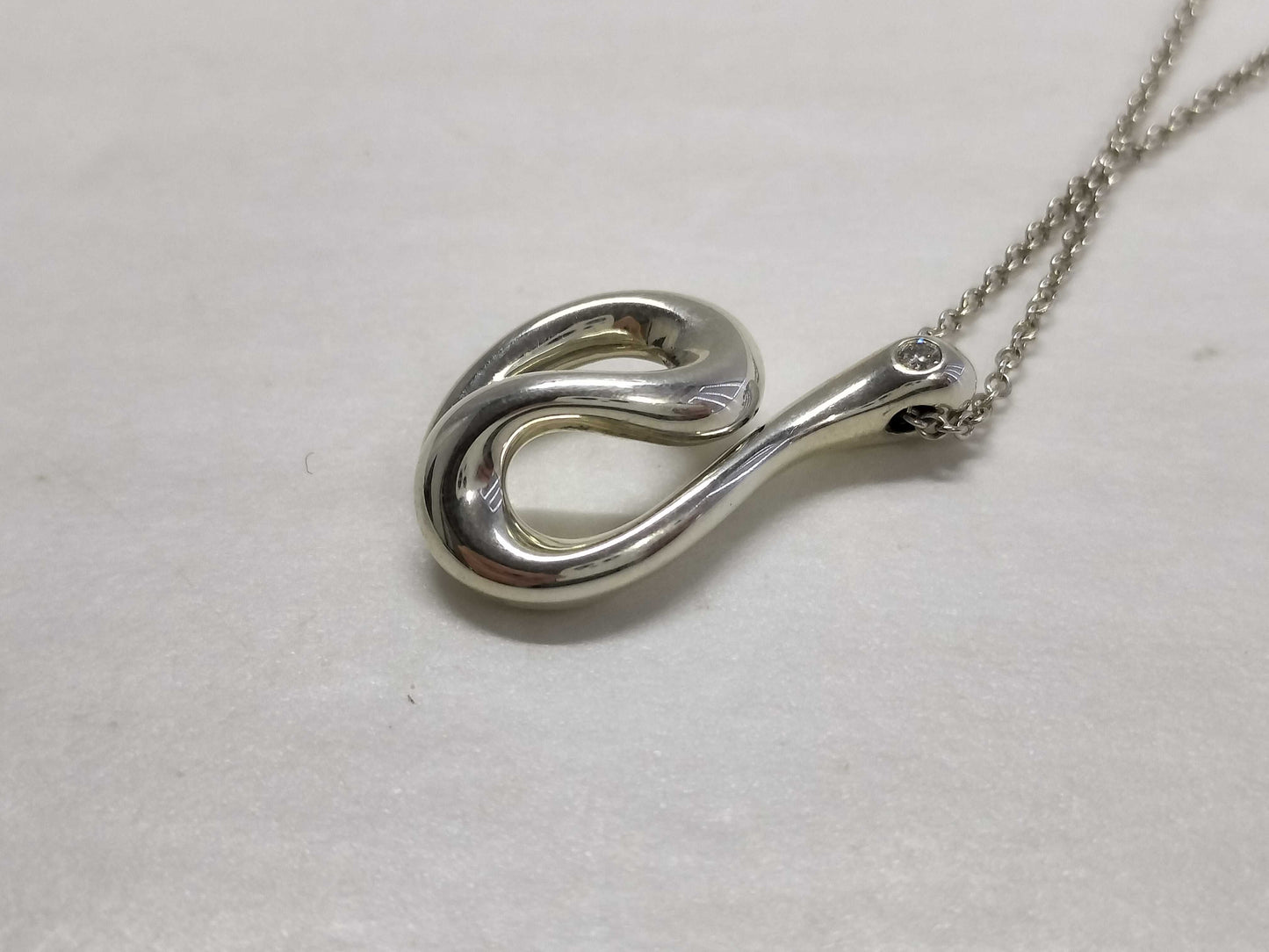 Tiffany & Co. Tiffany Open Web Necklace with 1 Diamond, SV925 Necklace