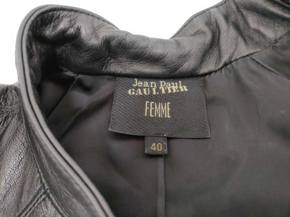 JEAN PAUL GAULTIER Jean Paul Gaultier Leather Rider's Jacket Women's Size 40 Tops